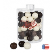 Holiday Gifts- Acrylic Jar with Chocolate Malt Balls